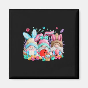 Happy Easter Eggs Bunny Gnomes Bowling Lover Easte Magnet