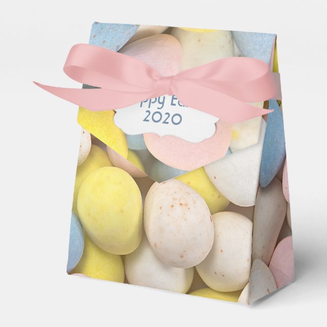 Happy Easter eggs design Favour Box (Front Side)
