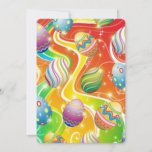 Happy Easter Eggs Festive Pattern Invitation (Front)