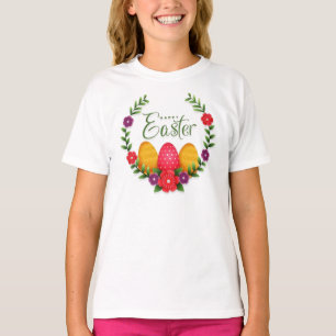 Happy Easter Eggs Flowers-23798 T-Shirt