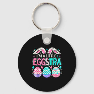 Happy easter eggs girls women a little eggstra key ring