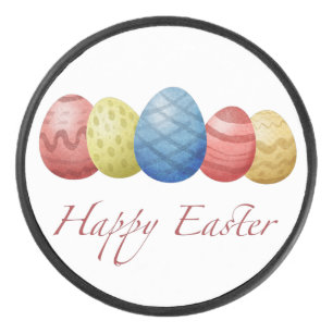 Happy Easter Eggs Hockey Puck – Fun Holiday Sports