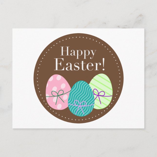 Happy Easter Eggs Postcard (Front)