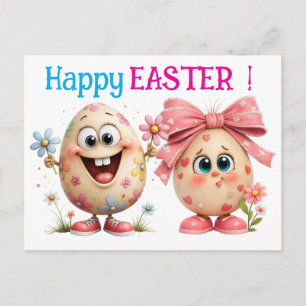Happy Easter Eggs  Postcard