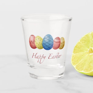 Happy Easter Eggs Shot Glass Festive Easter Eggs