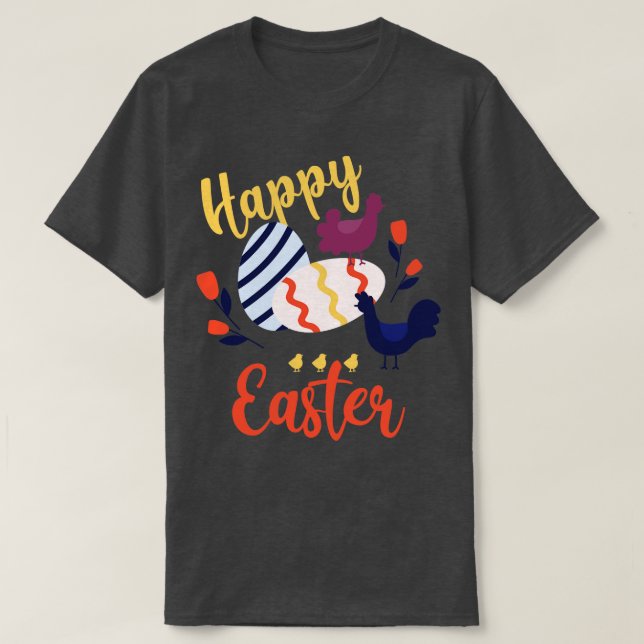 Happy Easter Eggs T-Shirt (Design Front)