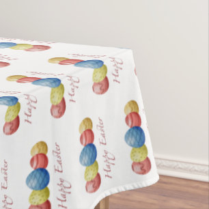 Happy Easter Eggs Tablecloth – Colourful Festive 