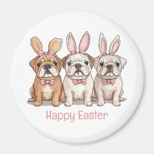 Happy Easter English Bulldogs Magnet