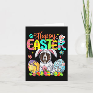 Happy Easter English Springer Spaniel Cosplay Bunn Card