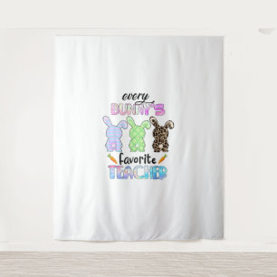 Happy Easter Every Bunny Is Favorite Teacher Rabbi Tapestry