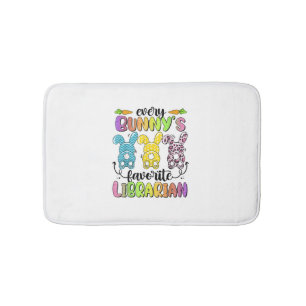 Happy Easter Every Bunny Is Favourite Librarian Ra Bath Mat