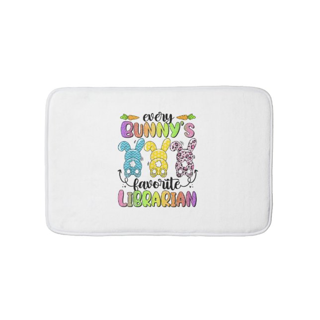 Happy Easter Every Bunny Is Favourite Librarian Ra Bath Mat (Front)