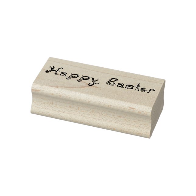 Happy Easter Fabric Font Letters Rubber Stamp (Stamp)
