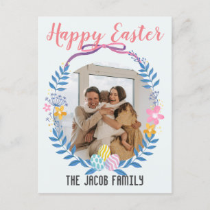 Happy Easter family,easter bunny family one photo Holiday Postcard