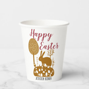 Happy Easter family, easter bunny, personalise Paper Cups
