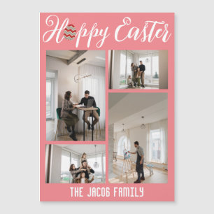 Happy Easter family, easter four photo collage