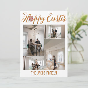 Happy Easter family, easter four photo collage  Holiday Card