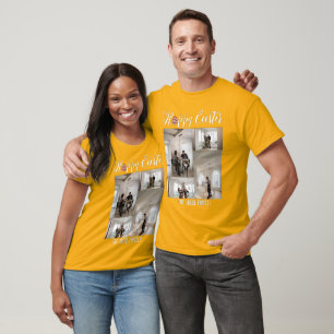 Happy Easter family, easter four photo collage T-Shirt