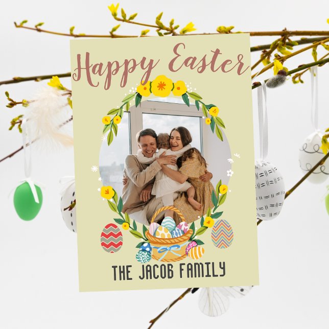  Happy Easter family, happy family one photo Holiday Card (Creator Uploaded)