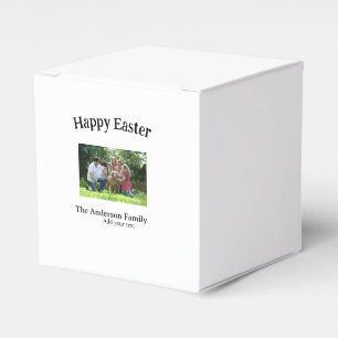 Happy Easter family photo name text reunion simple Favour Box