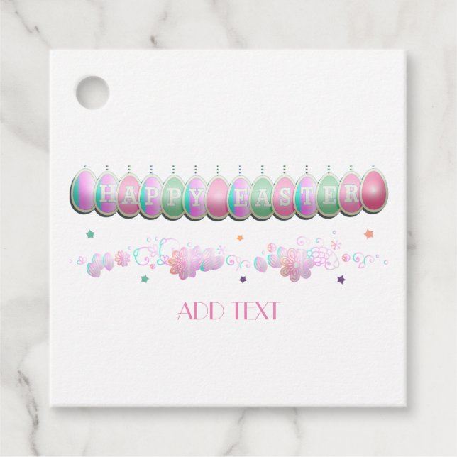 HAPPY EASTER   FAVOUR TAGS (Front)