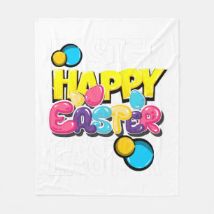 Happy Easter  Fleece Blanket
