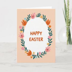 Happy Easter Floral Art Card