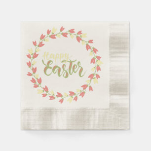 Happy Easter floral/flowers Napkin