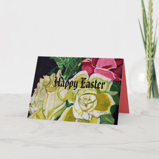 HAPPY EASTER FLOWER BOUQUET card (Front)