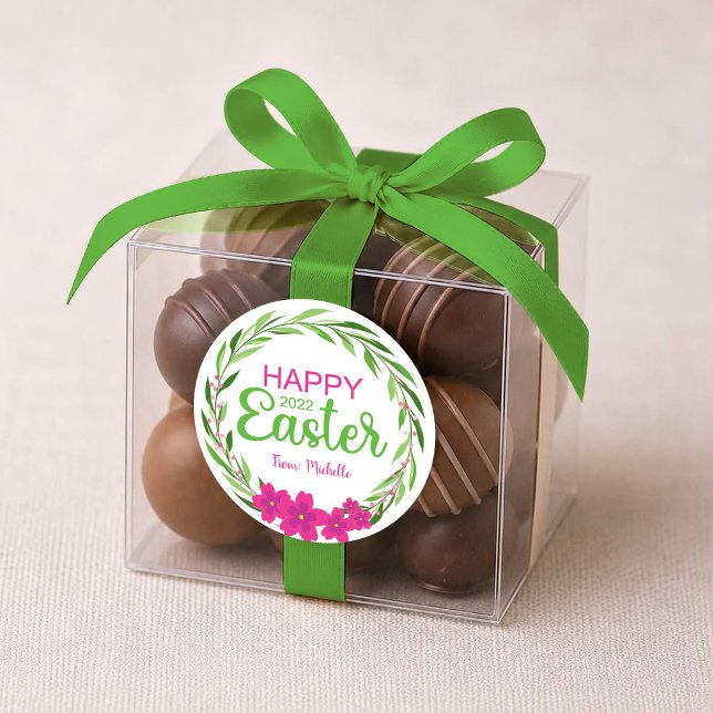 Happy Easter Flower (Pink Green) Stickers (Creator Uploaded)