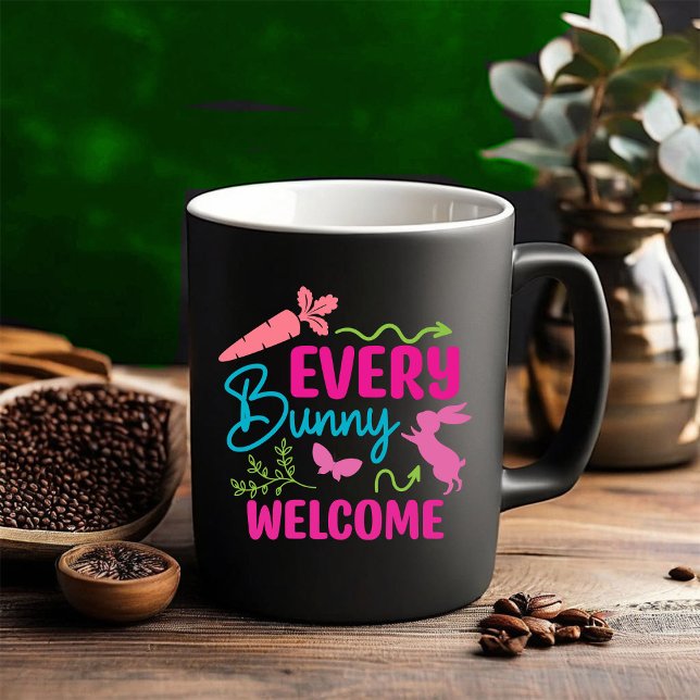 Happy Easter. Flowers Two-Tone Coffee Mug (Creator Uploaded)
