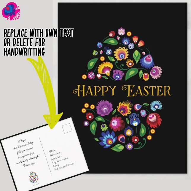 Happy Easter (folklore)  customisable Card (Creator Uploaded)