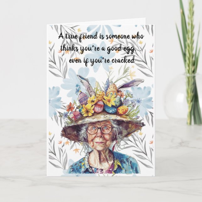 Happy Easter for a friend.  Granny Easter Card (Front)