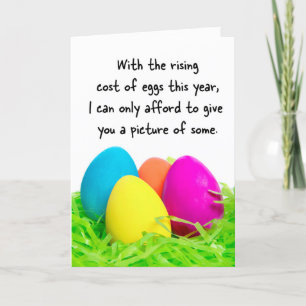 Happy Easter For Anyone Rising Cost of Eggs  Holiday Card