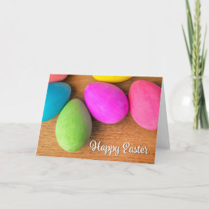 Happy Easter For Anyone Vibrant Colored Easter Egg Holiday Card