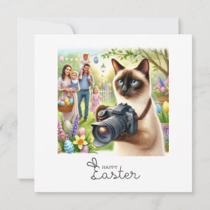 Happy Easter for Cat Lovers Photographer  Holiday Card