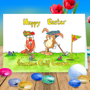 Happy Easter for Golfers by Nicole Janes Card