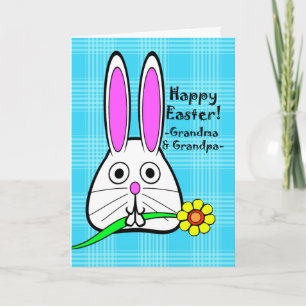 Happy Easter for Grandparents, Cute Rabbit Holiday Card