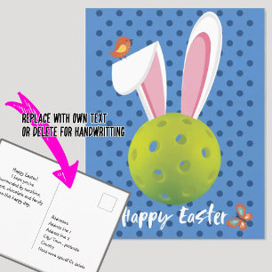 🐰 Happy Easter for Pickleballer, cute Postcard