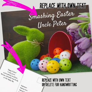 Happy Easter for Pickleballer, lovely Postcard