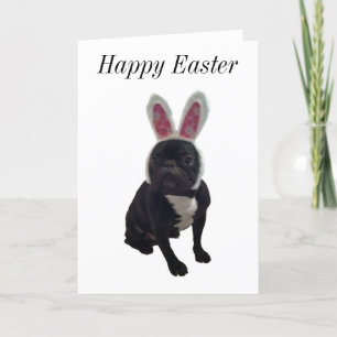 Happy Easter French Bulldog Bunny Card