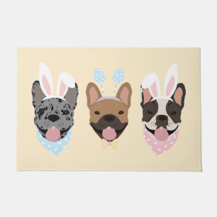 Happy Easter French Bulldogs Doormat