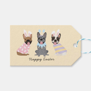 Happy Easter French Bulldogs Gift Tags