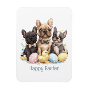 Happy Easter French Bulldogs Magnet