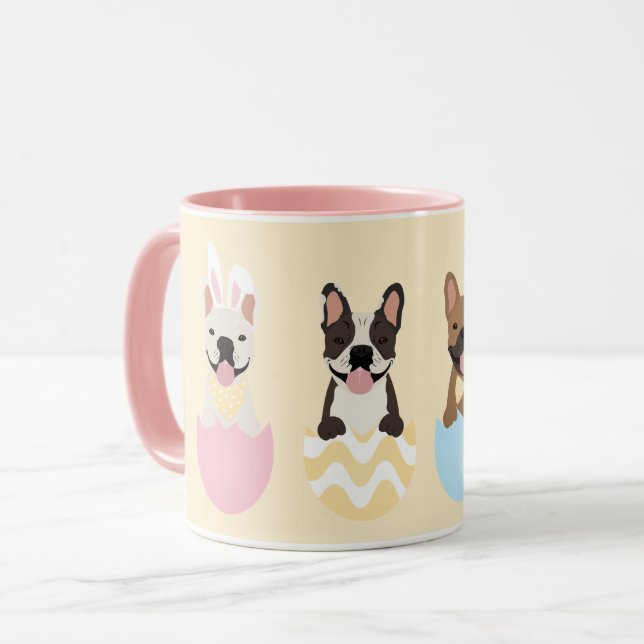 Happy Easter French Bulldogs Mug (Front Left)