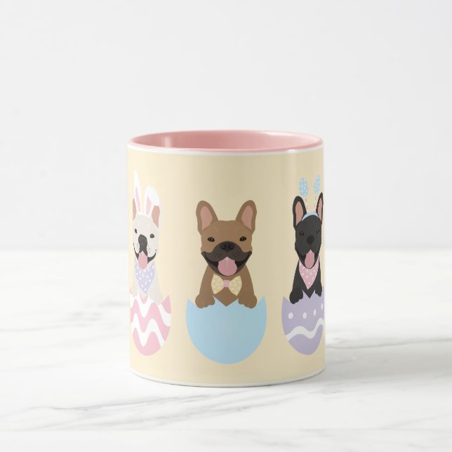 Happy Easter French Bulldogs Mug (Center)