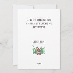 Happy Easter friend,easter bunny mum & baby photo Holiday Card