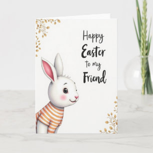 Happy Easter Friend Rabbit Card