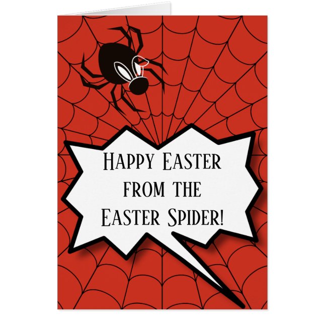 Happy Easter from Easter Spider lots of Eggs (Front)