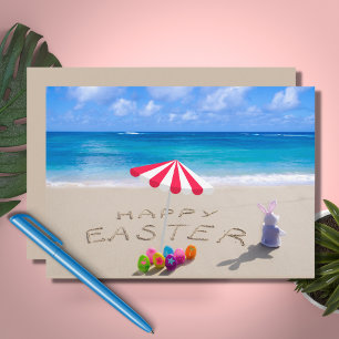 Happy Easter from Florida Tropical Beach Coastal Holiday Card